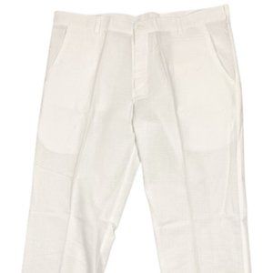 KIKE LINO Men's Pants, White Linen, Size 38, SKU 000313-10